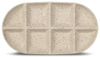 DITTE SERVING PLATE LARGE, BEIGE/BORDEAUX