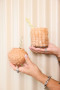CANDLE HOLDER LARANNE S, PEACH