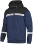 7104 Bluza 1/2 zip z kapturem